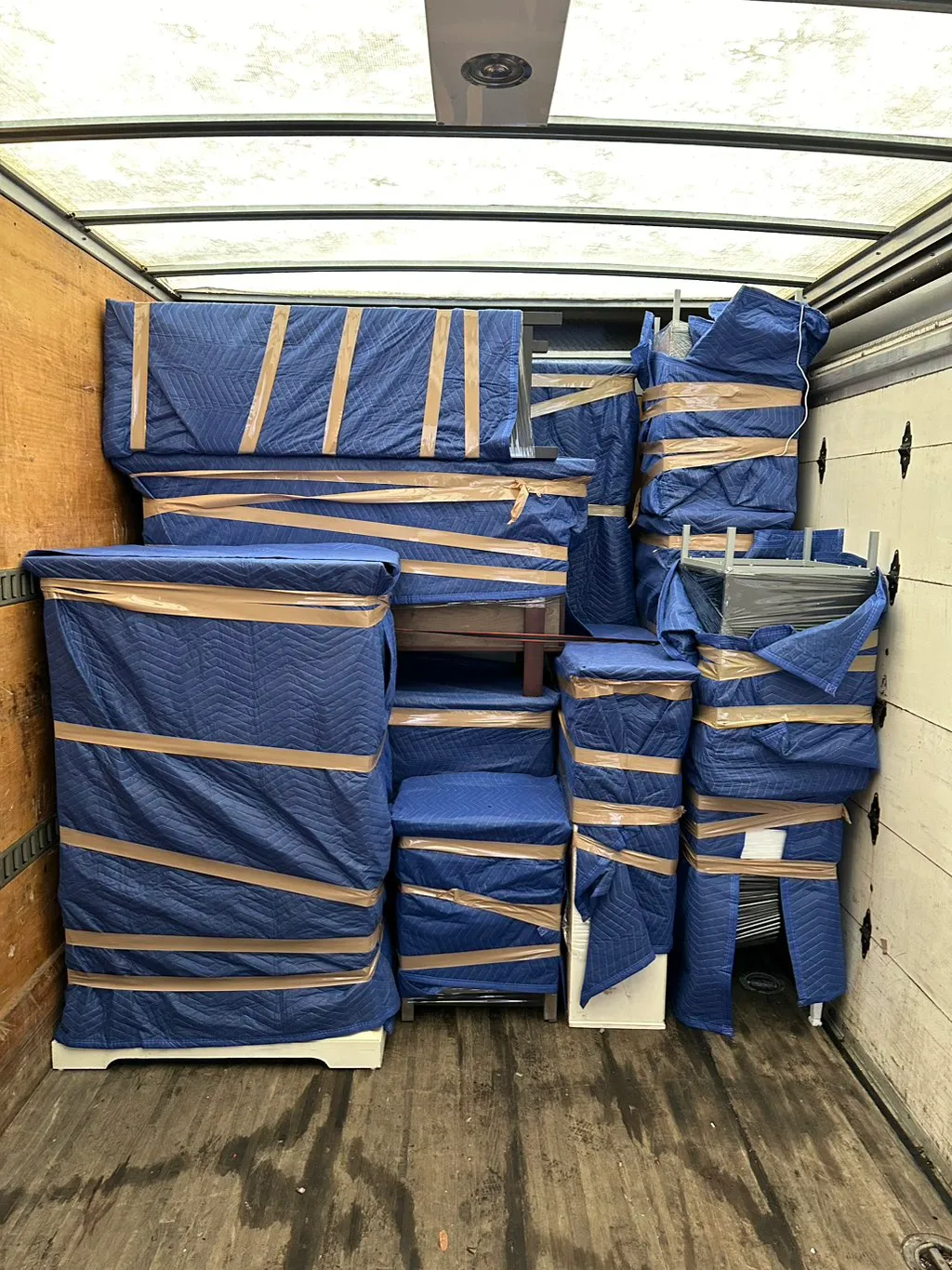 Furniture wrapped and protected